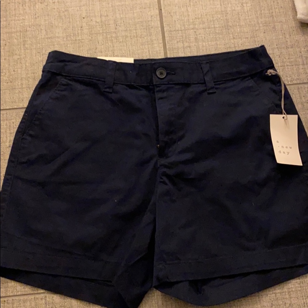 High Rise Chino Shorts NWT